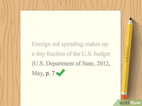 Цитируйте правительственные документы в APA Step 4