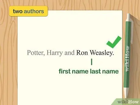 Цитируйте нескольких авторов в MLA Step 2