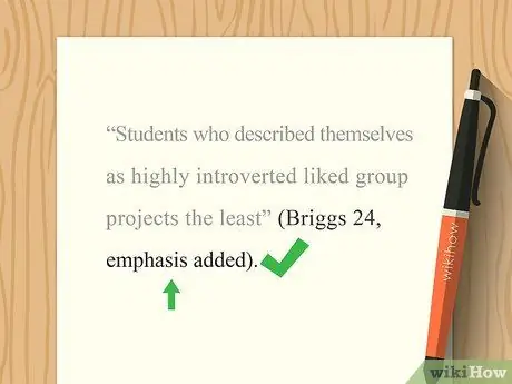 Форматирование цитаты в MLA Шаг 13