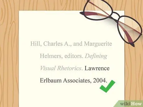 Цитируйте книги в библиографиях MLA Шаг 8