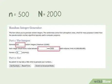 Выполните шаг 6 случайной выборки