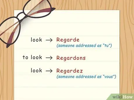 Используйте императив во французском языке Шаг 1