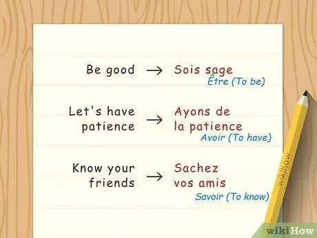 Используйте императив во французском, шаг 2