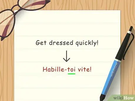 Используйте императив во французском языке Шаг 6