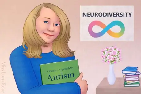 Молодая аутичная женщина с книгой