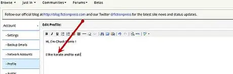 Заполните свой профиль на Fanfiction. Net Шаг 3