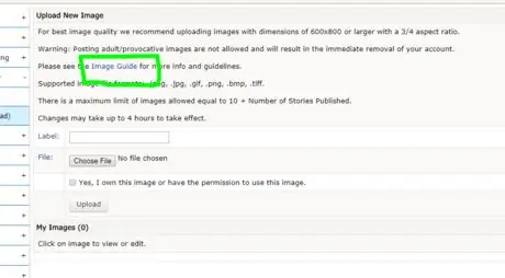 Загрузите изображение на Fanfiction.net step 5