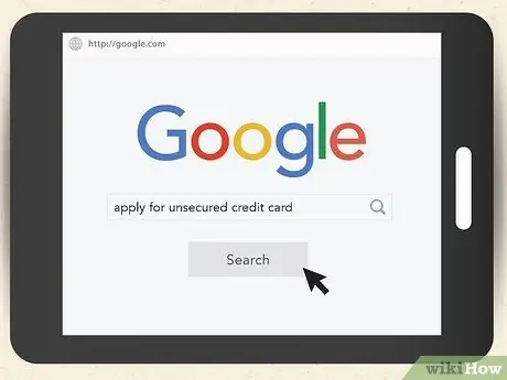 Подать заявку на получение необеспеченной кредитной карты Шаг 1