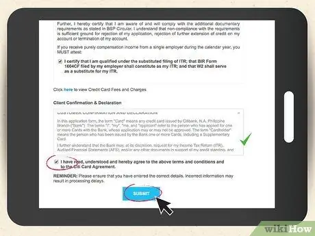 Подать заявку на получение необеспеченной кредитной карты Шаг 5