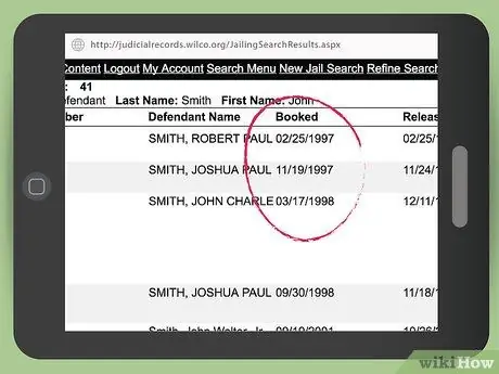 Узнайте, находится ли кто-то в тюрьме в округе Уильямсон, штат Техас. Шаг 8