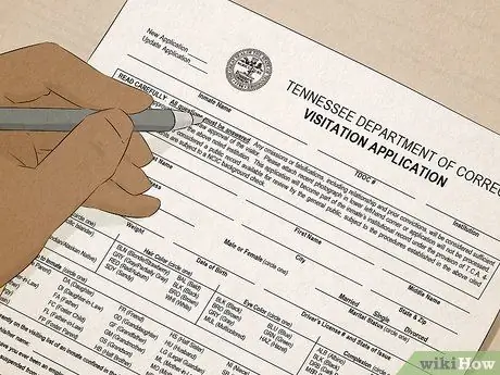 Заполните форму посещения тюрьмы Шаг 4