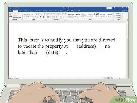 Подать уведомление о выселении Шаг 1