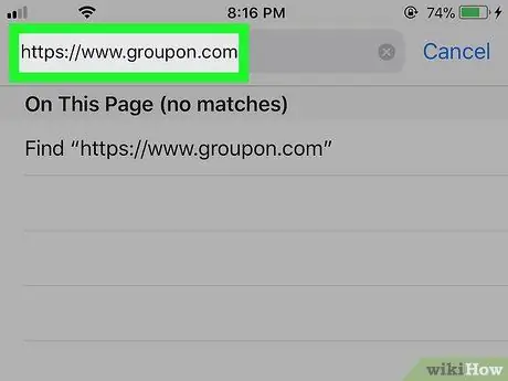 Удаление учетной записи Groupon на iPhone или iPad Шаг 1