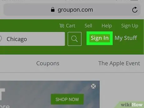 Удаление учетной записи Groupon на iPhone или iPad Шаг 2