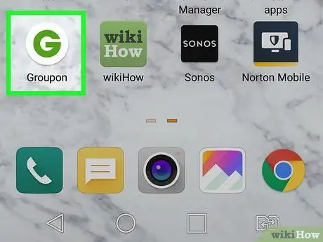 Удаление учетной записи Groupon на Android Шаг 1