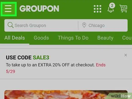Удаление учетной записи Groupon на Android Шаг 4