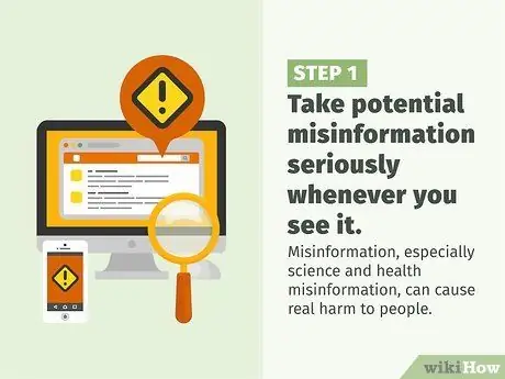 Скажите кому-нибудь, что они поделились дезинформацией Шаг 1
