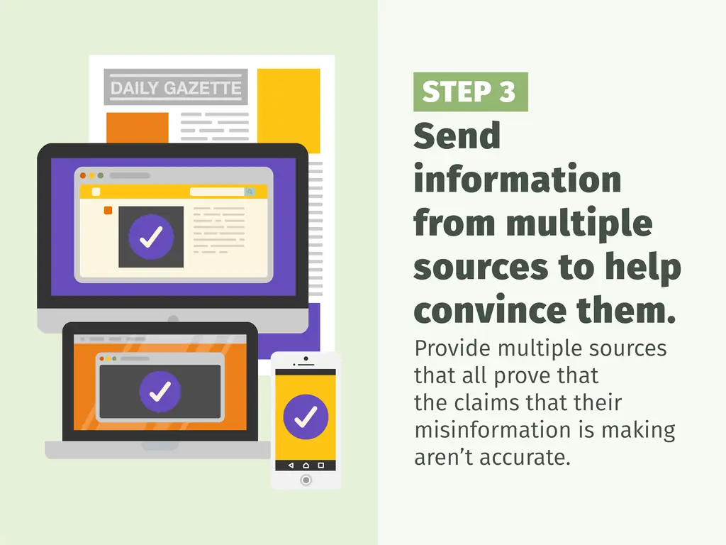 Как сказать кому-то, что они поделились дезинформацией