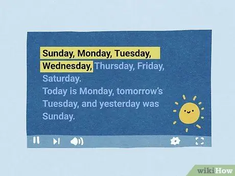 Учите ребенка дням недели Шаг 7