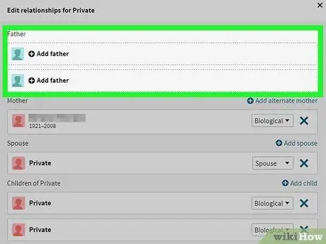 Измените семейные отношения на Ancestry.com Шаг 10
