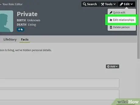 Изменить семейные отношения на Ancestry.com Шаг 5