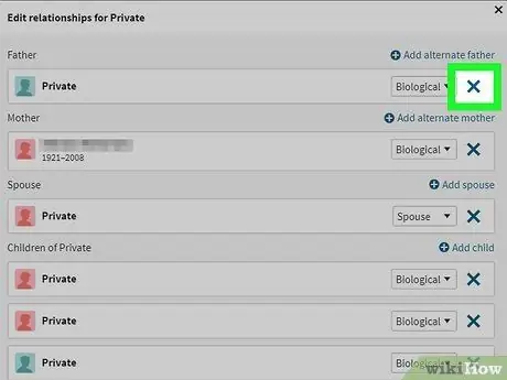 Изменить семейные отношения на Ancestry.com Шаг 8