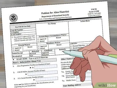 Подача заявки на визу K1 Шаг 3