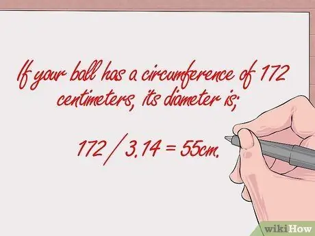 Измерение мяча для фитнеса Шаг 5