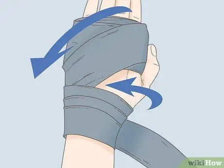 Оберните руки для тайского бокса, шаг 3