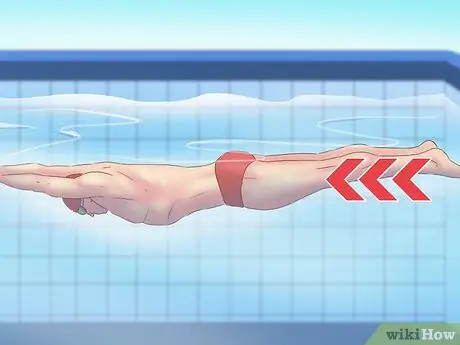 Выполните ход дельфина под водой, шаг 1