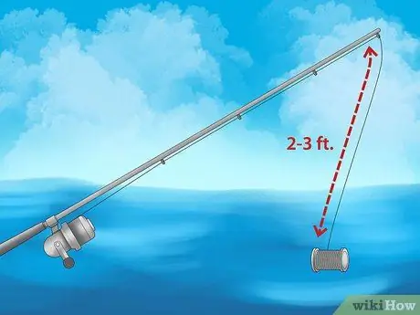 Заброс с удочкой для серфинга на пляже, шаг 2