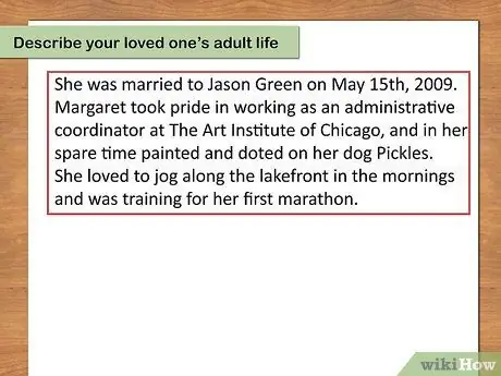 Напишите некролог похоронной программы Шаг 9