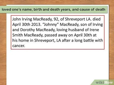 Напишите некролог похоронной программы Шаг 6