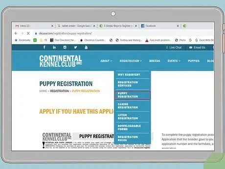 Зарегистрируйте собаку в CKC Шаг 2