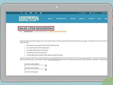 Зарегистрируйте собаку в CKC Step 9