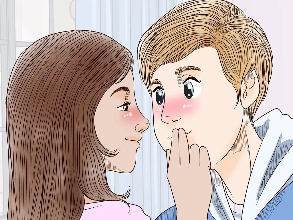 Как целоваться с парнем (с картинками)