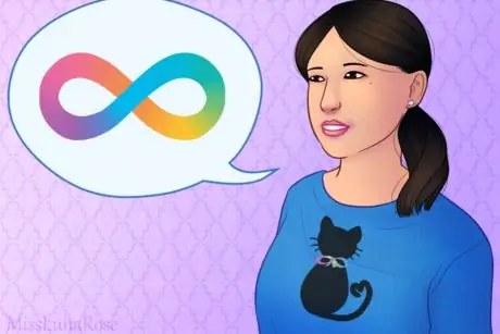 Молодая аутичная женщина упоминает Neurodiversity Молодая аутичная женщина упоминает Neurodiversity