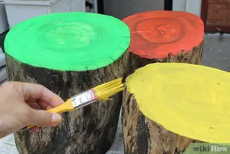 Создать светящиеся в темноте табуреты для костра из бревен Шаг 6