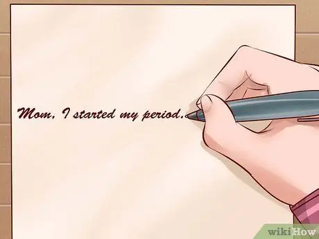 Скажите родителям, что у вас начались месячные Шаг 3