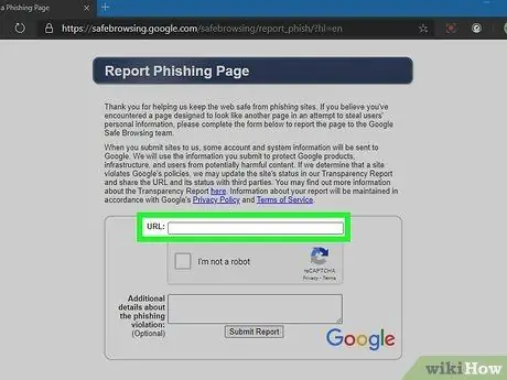 Сообщить о веб-странице Шаг 5