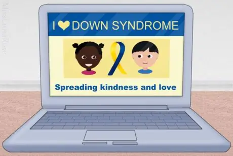 Ноутбук на сайте с синдромом Дауна