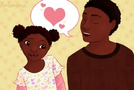 Мужчина с любовью разговаривает с девушкой