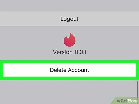 Удаление учетной записи Tinder Шаг 4