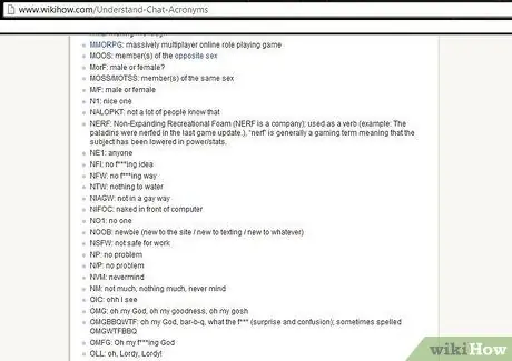 Общие сведения о сокращениях в чате Шаг 1