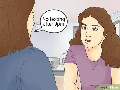 Установите границы для текстовых сообщений для подростка Шаг 7