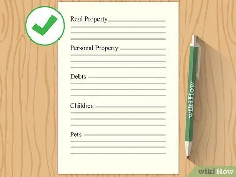 Составьте соглашение о разводе. Шаг 5