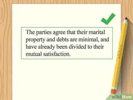 Составьте соглашение о разводе Шаг 8