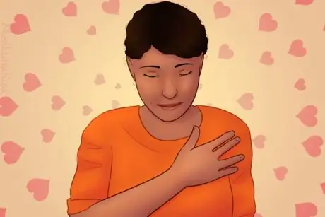 Любящий человек с сердечками