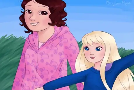 Женщина и девушка прогуляться