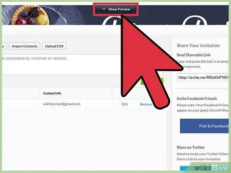 Сделайте Evite Шаг 10
